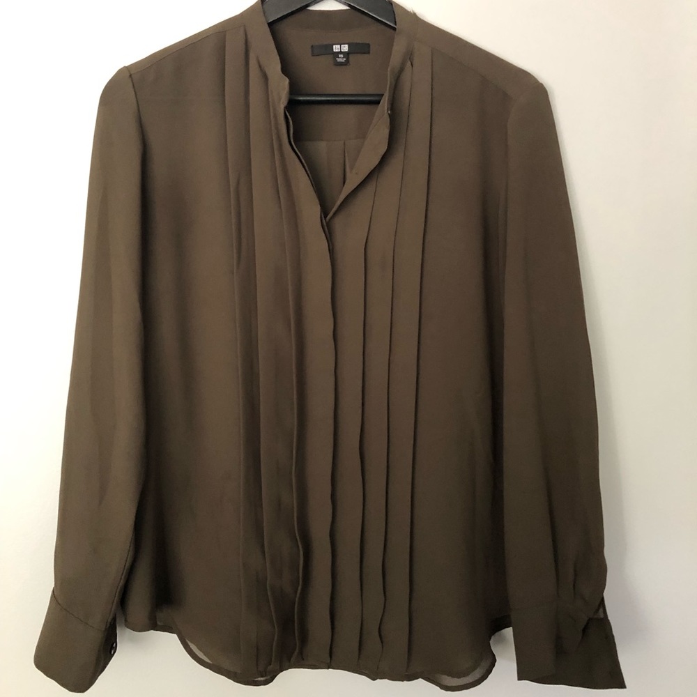 Olive green long sleeve button down